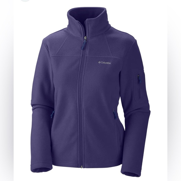 Columbia Purple Fleece Full Zip Jacket Large - Picture 1 of 9